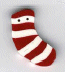 4523.T Tiny Red Striped Stocking   by Just Another Button Company