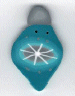 4652. L Large Retro Teal Ornament by Just Another Button Company