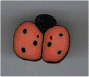 1156.M Medium Orange Ladybug by Just Another Button Company