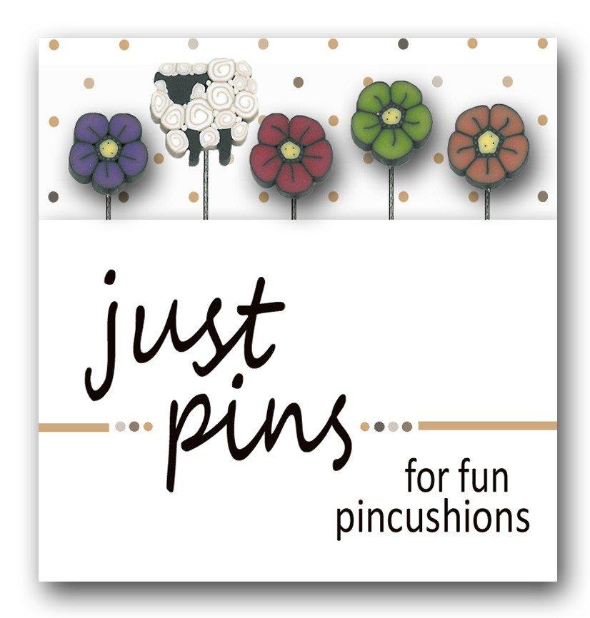  JP185  - Just Pins - Shepherd's Wildflowers by Just Another Button Company