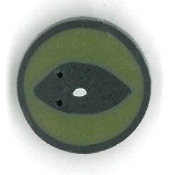 Just Another Button - 1218T tiny green cat eye