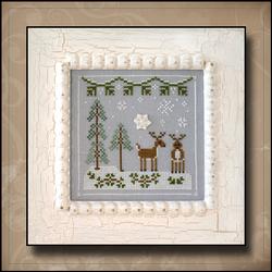 Snowy Reindeer : Frosty Forest by Country Cottage Needleworks 