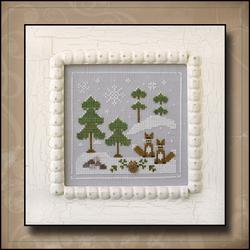 Snowy Foxes : Frosty Forest by Country Cottage Needleworks 