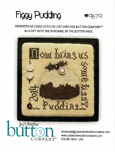 Figgy Pudding Buttons with free chart by Just Another Button Company