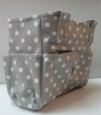  Craft / Tote Bag: Matt PVC: Grey Polka Dot 268 RPR £24.00 only 1 in stock