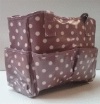  Craft / Tote Bag: PVC: Mauve Polka Dot 121 RPR £24.00 only 1 in stock