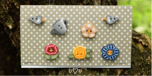 Buttons - Gardening by Puntini Puntini 