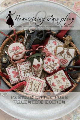 Festive Little Fobs 1 - Valentine by Heartstring Samplery RRP10.00