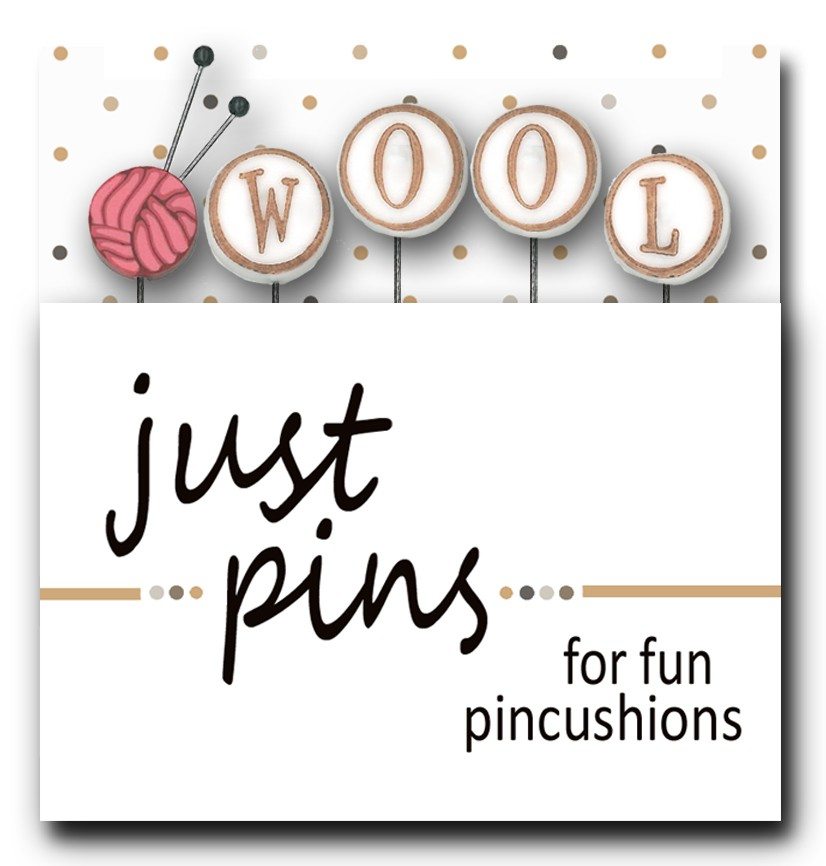 JP198 - Just Pins - W is for Wool   (for HOD) by Just Another Button Company  