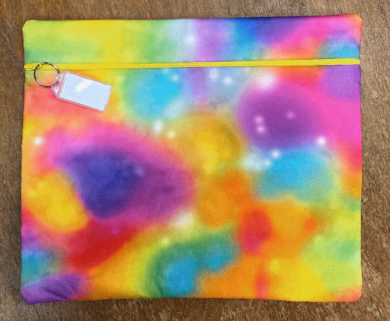 Tie Dyed Multi Colored Project bag - 2 in stock