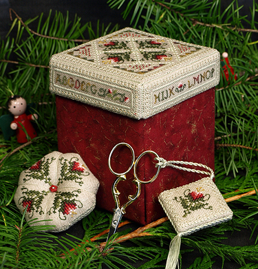 Beautiful Finishing 6 - Winter Box - Stitchery's Box, Scissor Fob and Pincushion  by The Victoria Sampler.  