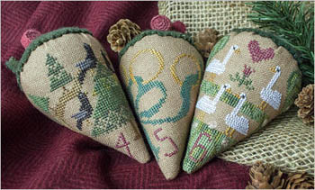 Part 2 -  Calling Birds, Golden Rings and Geese a - Laying.The 12 Days of Christmas  by Erica Michaels Needlework Designs