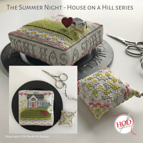 HD - 176 - The Summer Night - House on the Hill - Pincushion & Fob