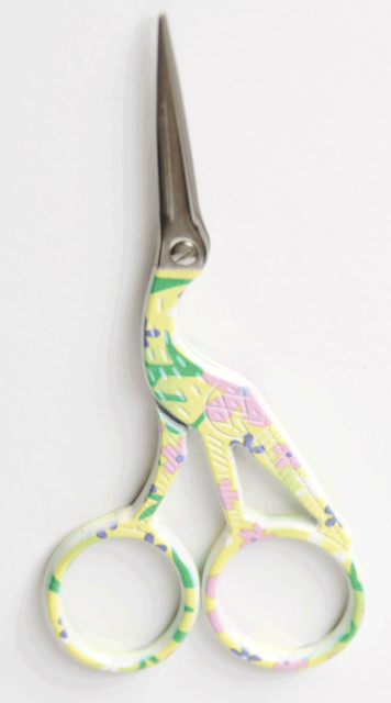  Embroidery Stork Scissors : Green Floral