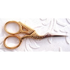  Embroidery  Stork Scissors : Gold : ss 