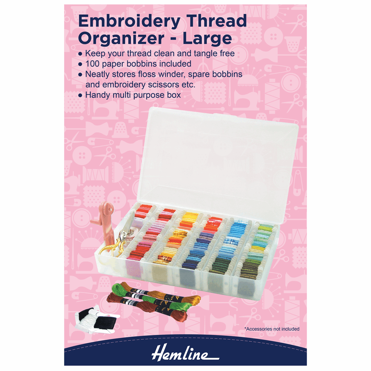 Embroidery Thread Organiser - Large by Hemline  