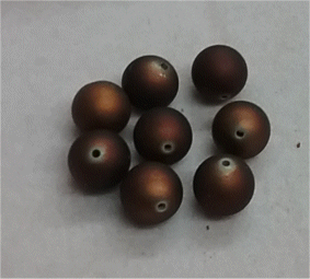 Brown : Round : Approximately 18mm 