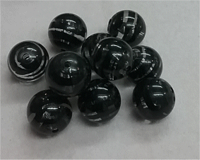 Black/Clear : Round : Approximately 28mm 