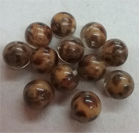 Animal Print : Brown : Round : Approximately 25mm