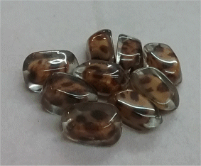 2  Animal Print : Brown : Approximately : 30mm x 20mm 