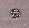Tibetan Style Beads : Rope Flat Round : Nickel Free : Antique Silver : Size - Approximately 10mm : Hole 3mm 