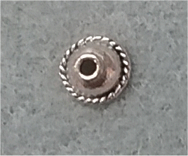 Tibetan Style Beads :Bead Cap : Nickel Free : Antique Silver : 10mm  x 6mm:  Hole 2mm   