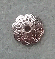 Tibetan Style Beads :Bead Cap : Nickel Free : Antique Silver : 14mm  x 2mm:  Hole 2mm    