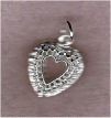 Tibetan Style Beads : Heart Pendant : Nickel Free : Antique Silver : Approximately 15mm  x 20mm 