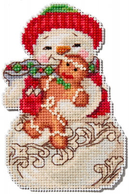 Mill Hill - JS20-2415 Snowman with Gingerbread