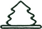 Green Mini Tree : Metal size : 3-1/4" -  opening 2.5" : Bellpull by Mill Hill