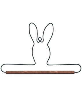 Wired Bunny Bellpull :  Brass : 6"  by Ackfeld 