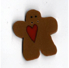 nh1020 L Gingerbread with heart by Just Another Button Company
