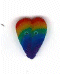 3363 Bright Rainbow Heart : by Just Another Button Company