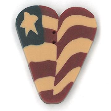 3372S  Folk Art Liberty Heart    by Just Another Button Company
