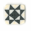 4633 S Small Black/White Quilted Star by Just Another Button Company