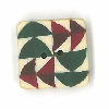4635S Small Red/Green Quilted Star  by Just Another Button Company