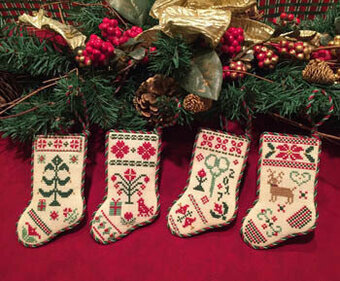 Christmas Stocking Ornaments by Scissor Tail Designs  