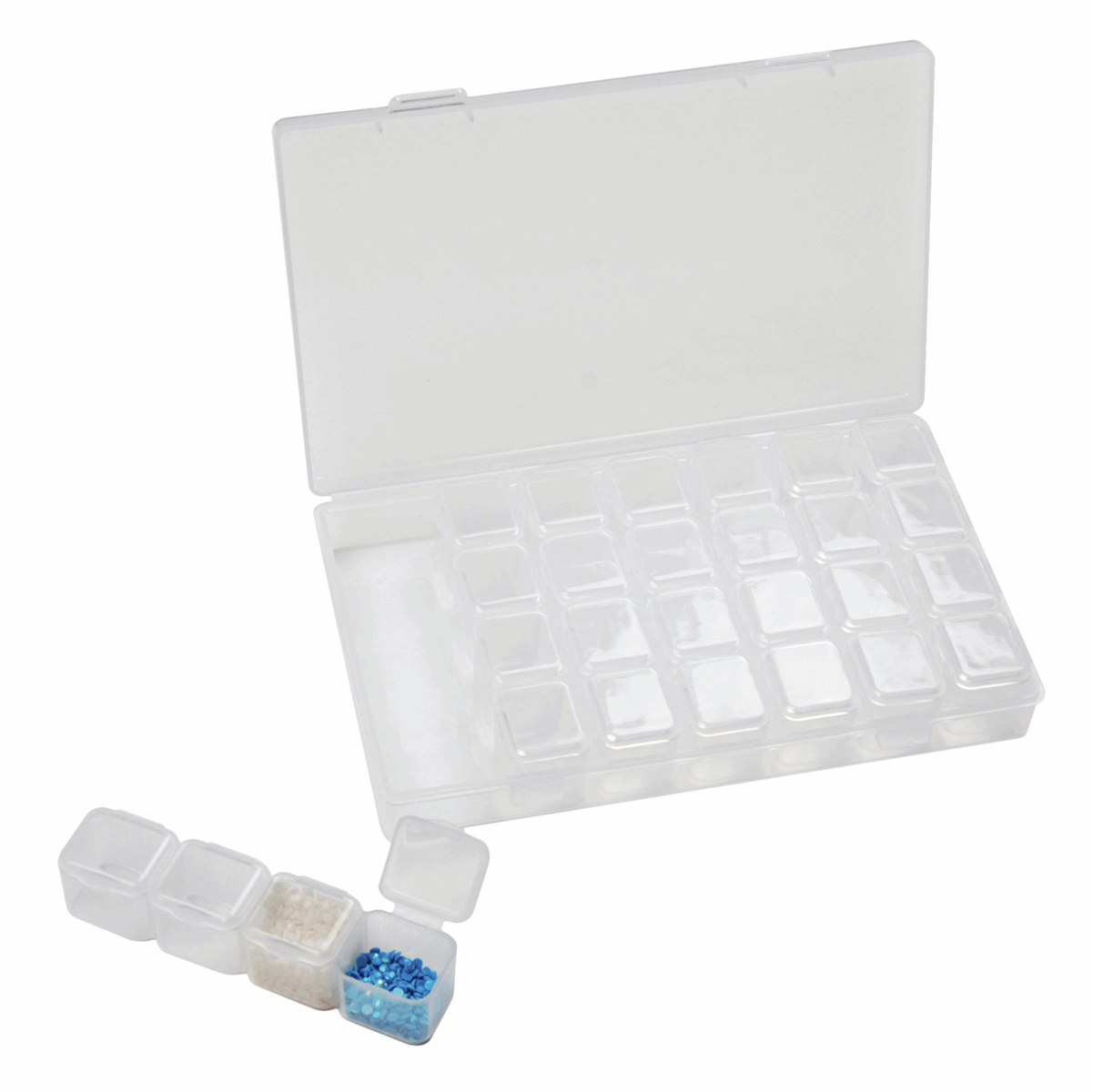 Bead storage box with 7 x 4 individual compartments -  Lanarte