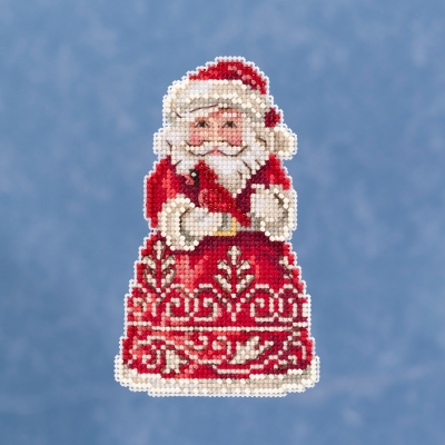 JS20-1913 Santa with Cardinal by Mill Hill 