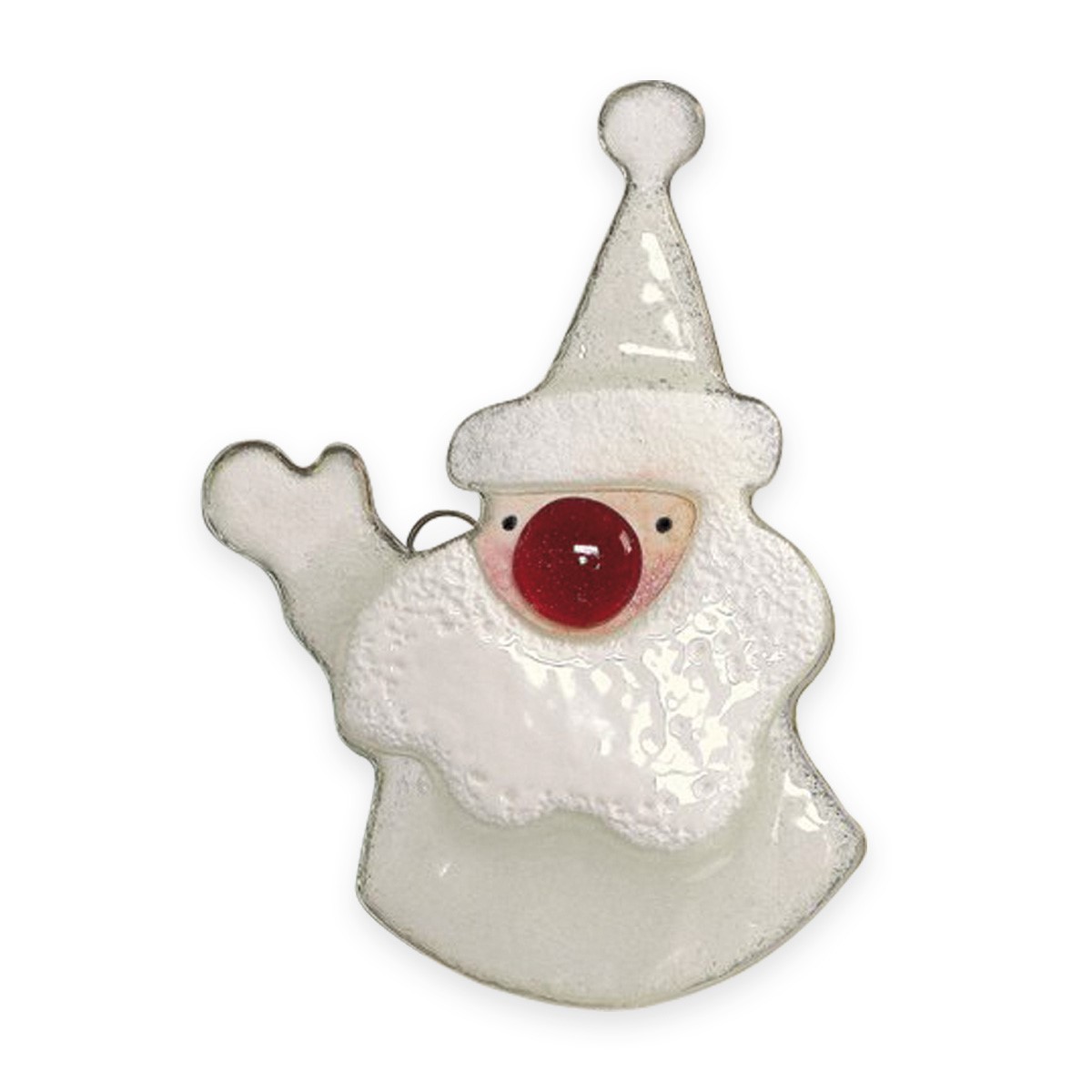 Santa : White : Tree ornament  : 1651-17 by Nobile'   