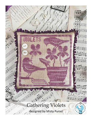 Luminous Fiber Art - Gathering Violets