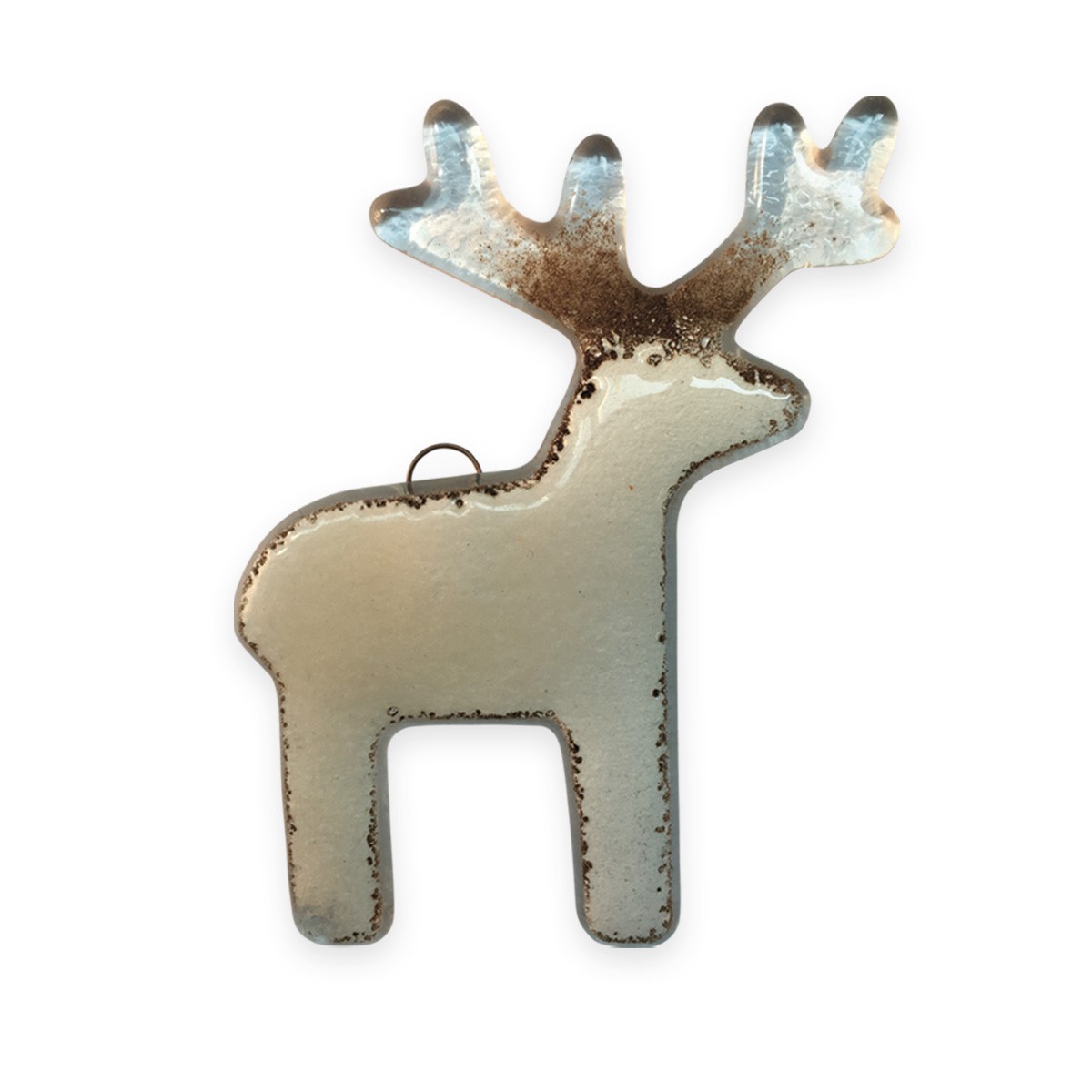 Reindeer : White : Tree ornament  : 1649-17 by Nobile' 