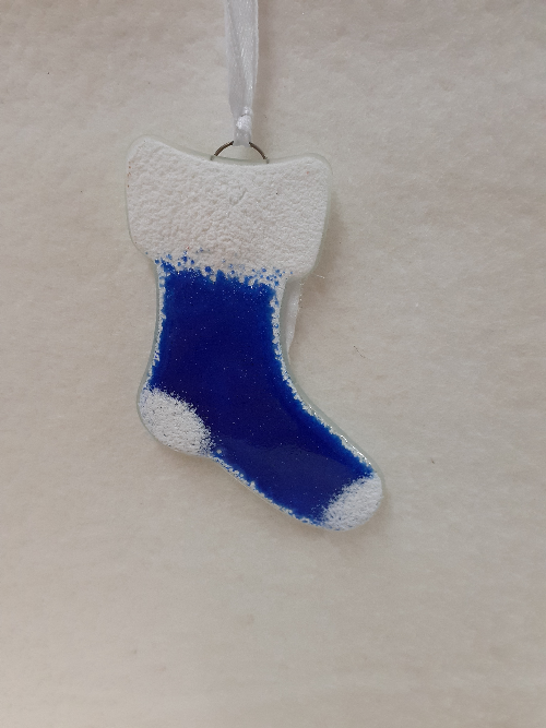 Stocking : Blue : Tree ornament  : 1655-17 by Nobile'