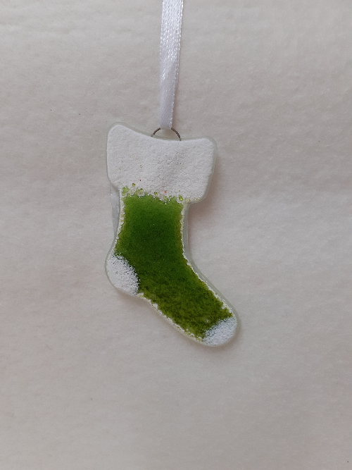 Stocking : Green : Tree ornament  : 1654-17 by Nobile'