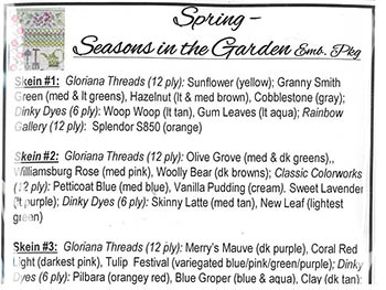Spring - Seasons In The Garden Emb Pack by Jeannette Douglas - RRP£60.00