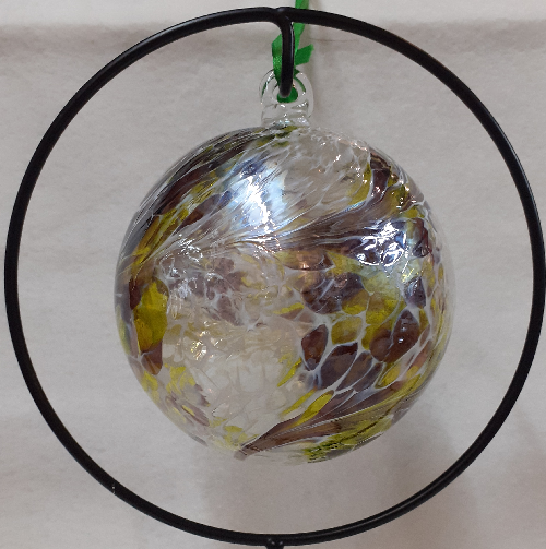 12.5cm : Friendship Ball : Yellow, Brown  & White  by Nobile' 