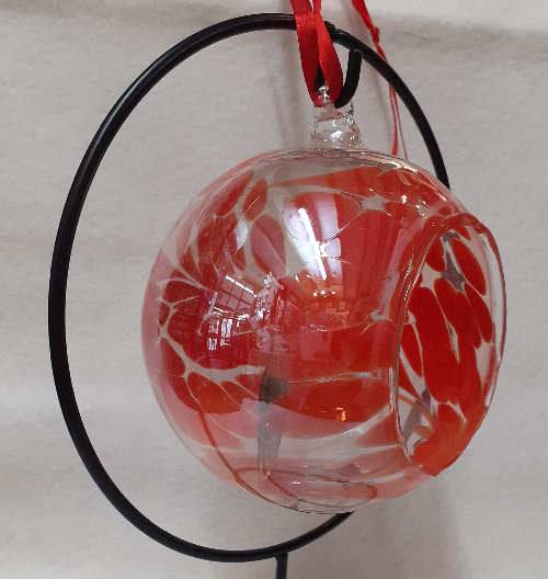 12.5cm : Friendship Hanging Tealight Sphere :  Red  by Nobile'