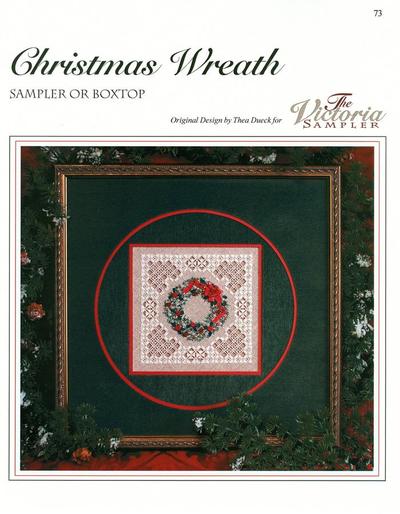 073 Christmas Wreath by Victoria Sampler     