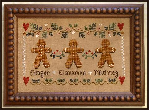 Gingerbread Trio  by Little House Needlework 