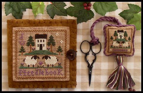 Wool Needlebook and Scissor Fob by Little House Needleworks   